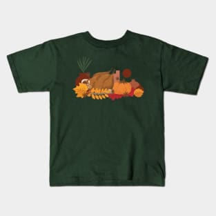 Happy thanksgiving day food | Holidays Kids T-Shirt